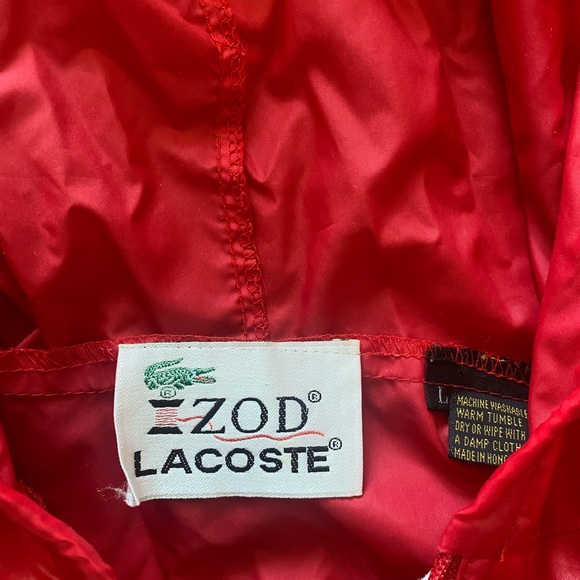Mens vintage red Lacoste raincoat size L - Picture 4 of 4